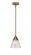 Cone - 1 Light - 6 inch - Antique Copper - Stem hung - Mini Pendant (3442|288-1S-AC-G62-LED)