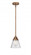 Cone - 1 Light - 6 inch - Antique Copper - Stem hung - Mini Pendant (3442|288-1S-AC-G64-LED)
