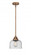 Bell - 1 Light - 8 inch - Antique Copper - Stem hung - Mini Pendant (3442|288-1S-AC-G74-LED)