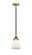 Bellmont - 1 Light - 6 inch - Black Antique Brass - Stem hung - Mini Pendant (3442|288-1S-BAB-G191-LED)
