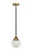 Beacon - 1 Light - 6 inch - Black Antique Brass - Stem hung - Mini Pendant (3442|288-1S-BAB-G202-6-LED)