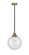 Beacon - 1 Light - 10 inch - Black Antique Brass - Stem hung - Mini Pendant (3442|288-1S-BAB-G204-10-LED)