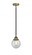 Beacon - 1 Light - 6 inch - Black Antique Brass - Stem hung - Mini Pendant (3442|288-1S-BAB-G204-6-LED)