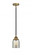 Bell - 1 Light - 5 inch - Black Antique Brass - Stem hung - Mini Pendant (3442|288-1S-BAB-G58)