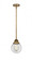 Beacon - 1 Light - 6 inch - Brushed Brass - Stem hung - Mini Pendant (3442|288-1S-BB-G202-6-LED)