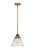Cone - 1 Light - 8 inch - Brushed Brass - Stem hung - Mini Pendant (3442|288-1S-BB-G42)