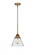 Cone - 1 Light - 8 inch - Brushed Brass - Stem hung - Mini Pendant (3442|288-1S-BB-G44)