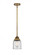 Bell - 1 Light - 5 inch - Brushed Brass - Stem hung - Mini Pendant (3442|288-1S-BB-G52-LED)