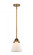 Cone - 1 Light - 6 inch - Brushed Brass - Stem hung - Mini Pendant (3442|288-1S-BB-G61)