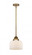 Bell - 1 Light - 8 inch - Brushed Brass - Stem hung - Mini Pendant (3442|288-1S-BB-G71-LED)