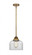 Bell - 1 Light - 8 inch - Brushed Brass - Stem hung - Mini Pendant (3442|288-1S-BB-G72)