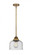 Bell - 1 Light - 8 inch - Brushed Brass - Stem hung - Mini Pendant (3442|288-1S-BB-G74)