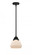 Fulton - 1 Light - 7 inch - Matte Black - Stem hung - Mini Pendant (3442|288-1S-BK-G171)