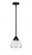 Fulton - 1 Light - 7 inch - Matte Black - Stem hung - Mini Pendant (3442|288-1S-BK-G172)