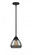 Fulton - 1 Light - 7 inch - Matte Black - Stem hung - Mini Pendant (3442|288-1S-BK-G173)