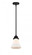 Bellmont - 1 Light - 6 inch - Matte Black - Stem hung - Mini Pendant (3442|288-1S-BK-G191-LED)