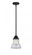Bellmont - 1 Light - 6 inch - Matte Black - Stem hung - Mini Pendant (3442|288-1S-BK-G192-LED)