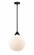 Beacon - 1 Light - 12 inch - Matte Black - Stem hung - Mini Pendant (3442|288-1S-BK-G201-12-LED)