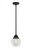 Beacon - 1 Light - 6 inch - Matte Black - Stem hung - Mini Pendant (3442|288-1S-BK-G202-6)