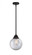 Beacon - 1 Light - 8 inch - Matte Black - Stem hung - Mini Pendant (3442|288-1S-BK-G202-8-LED)