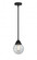 Beacon - 1 Light - 6 inch - Matte Black - Stem hung - Mini Pendant (3442|288-1S-BK-G204-6-LED)