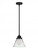 Cone - 1 Light - 8 inch - Matte Black - Stem hung - Mini Pendant (3442|288-1S-BK-G42)