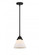 Cone - 1 Light - 8 inch - Matte Black - Stem hung - Mini Pendant (3442|288-1S-BK-G41-LED)