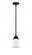 Bell - 1 Light - 5 inch - Matte Black - Stem hung - Mini Pendant (3442|288-1S-BK-G51)