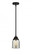 Bell - 1 Light - 5 inch - Matte Black - Stem hung - Mini Pendant (3442|288-1S-BK-G58-LED)
