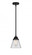 Cone - 1 Light - 6 inch - Matte Black - Stem hung - Mini Pendant (3442|288-1S-BK-G62)
