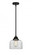 Bell - 1 Light - 8 inch - Matte Black - Stem hung - Mini Pendant (3442|288-1S-BK-G72)