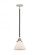 Cone - 1 Light - 8 inch - Black Polished Nickel - Stem hung - Mini Pendant (3442|288-1S-BPN-G41-LED)