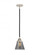 Cone - 1 Light - 6 inch - Black Polished Nickel - Stem hung - Mini Pendant (3442|288-1S-BPN-G63-LED)