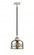 Bell - 1 Light - 8 inch - Black Polished Nickel - Stem hung - Mini Pendant (3442|288-1S-BPN-G78-LED)