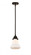 Bellmont - 1 Light - 6 inch - Oil Rubbed Bronze - Stem hung - Mini Pendant (3442|288-1S-OB-G191-LED)