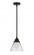Cone - 1 Light - 8 inch - Oil Rubbed Bronze - Stem hung - Mini Pendant (3442|288-1S-OB-G42-LED)