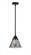 Cone - 1 Light - 8 inch - Oil Rubbed Bronze - Stem hung - Mini Pendant (3442|288-1S-OB-G43-LED)