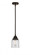Bell - 1 Light - 5 inch - Oil Rubbed Bronze - Stem hung - Mini Pendant (3442|288-1S-OB-G52)