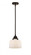 Bell - 1 Light - 8 inch - Oil Rubbed Bronze - Stem hung - Mini Pendant (3442|288-1S-OB-G71)