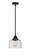 Bell - 1 Light - 8 inch - Oil Rubbed Bronze - Stem hung - Mini Pendant (3442|288-1S-OB-G74)