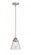 Cone - 1 Light - 6 inch - Brushed Satin Nickel - Stem hung - Mini Pendant (3442|288-1S-SN-G64)