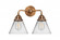 Cone - 2 Light - 16 inch - Antique Copper - Bath Vanity Light (3442|288-2W-AC-G42-LED)