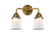 Canton - 2 Light - 13 inch - Brushed Brass - Bath Vanity Light (3442|288-2W-BB-G181S-LED)