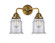 Canton - 2 Light - 14 inch - Brushed Brass - Bath Vanity Light (3442|288-2W-BB-G182)