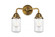 Dover - 2 Light - 13 inch - Brushed Brass - Bath Vanity Light (3442|288-2W-BB-G312-LED)