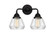 Fulton - 2 Light - 15 inch - Matte Black - Bath Vanity Light (3442|288-2W-BK-G172-LED)