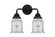 Canton - 2 Light - 14 inch - Matte Black - Bath Vanity Light (3442|288-2W-BK-G182-LED)