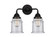 Canton - 2 Light - 14 inch - Matte Black - Bath Vanity Light (3442|288-2W-BK-G184-LED)