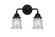 Canton - 2 Light - 13 inch - Matte Black - Bath Vanity Light (3442|288-2W-BK-G184S)