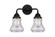 Bellmont - 2 Light - 14 inch - Matte Black - Bath Vanity Light (3442|288-2W-BK-G194)